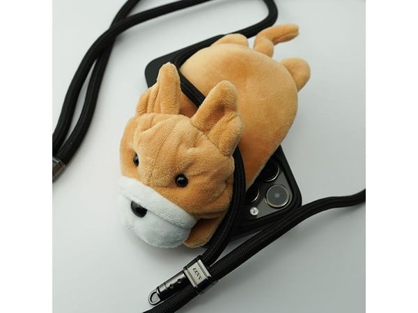 MAGMOJI Bulldog - Lomme for mobiltelefon / kredittkort - MagSafe-samsvar - plysjtøy