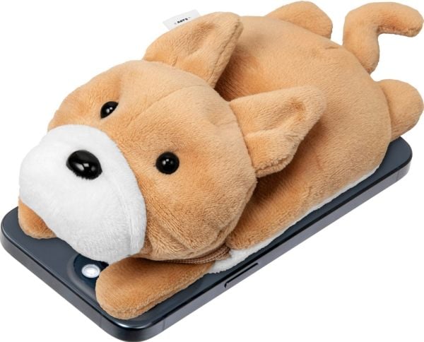MAGMOJI Bulldog - Lomme for mobiltelefon / kredittkort - MagSafe-samsvar - plysjtøy