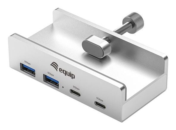 Equip 128967, USB 3.2 Gen 1 (3.1 Gen 1) Type-A, USB 3.2 Gen 1 (3.1 Gen 1) Type-A, USB 3.2 Gen 1 (3.1 Gen 1) Type-C, 5000 Mbit/s, Gjuten aluminium, ...