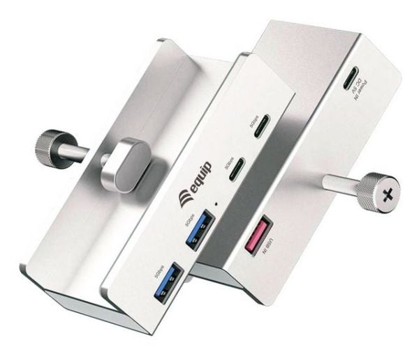 Equip 128967, USB 3.2 Gen 1 (3.1 Gen 1) Type-A, USB 3.2 Gen 1 (3.1 Gen 1) Type-A, USB 3.2 Gen 1 (3.1 Gen 1) Type-C, 5000 Mbit/s, Aluminium, Alumini...