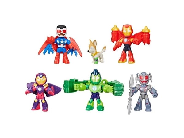 Iron Man & Friends Armored Up 6-pack figur 7,6 cm