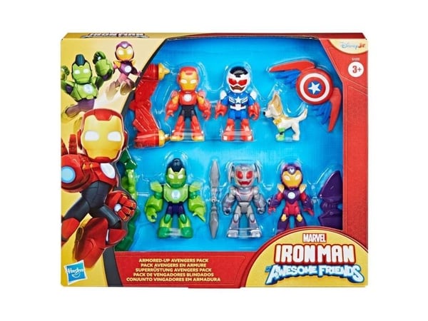 Iron Man & Friends Armored Up 6-pack figur 7,6 cm