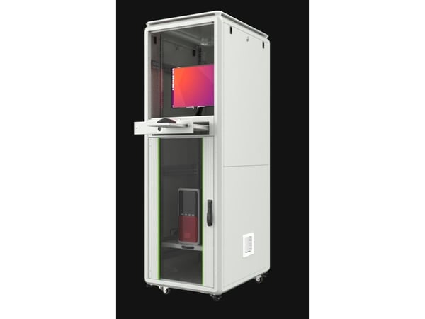 Lanview RDLPCCAB36U, Fristående rack, 36U, 1000 kg, Knapplås, Kuggskenor, Justerbara fötter
