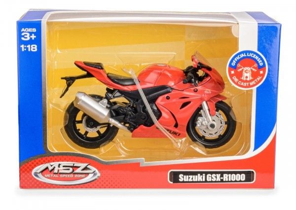 Daffi modell MSZ 1:18 Suzuki GSX-R1000 rød 33174