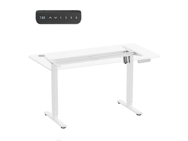 Ergo Office høydejusterbart stativ maks 1160 mm, maks -80 kg, uten bordplate, hvit, ER-400