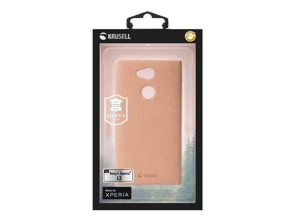 Krusell Sunne - Baksidedeksel for mobiltelefon - ekte årgangslær - naken - for Sony XPERIA L2