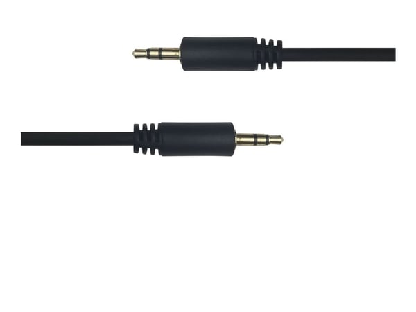 DELTACO - Lydkabel - 3,5 mm stereo hann til 3,5 mm stereo hann - 2 m - svart