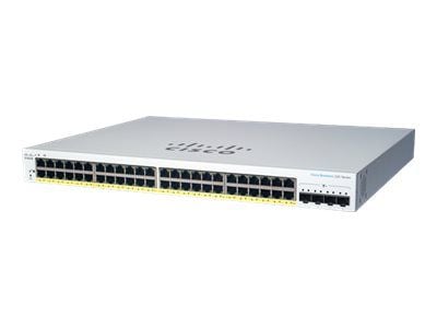 Cisco CBS220-48FP-4X, Hallittu, L2, Gigabit Ethernet (10/100/1000), Power over Ethernet -tuki, Telineasennus