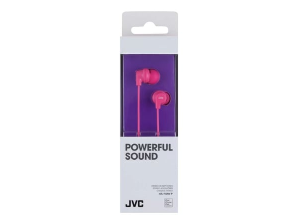 JVC HA-FX10 - Ørepropper - i øret - kablet - 3,5 mm jakk - lydisolerende - rosa