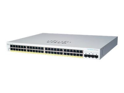 Cisco CBS220-48P-4G, Hallittu, L2, Gigabit Ethernet (10/100/1000), Power over Ethernet -tuki, Telineasennus
