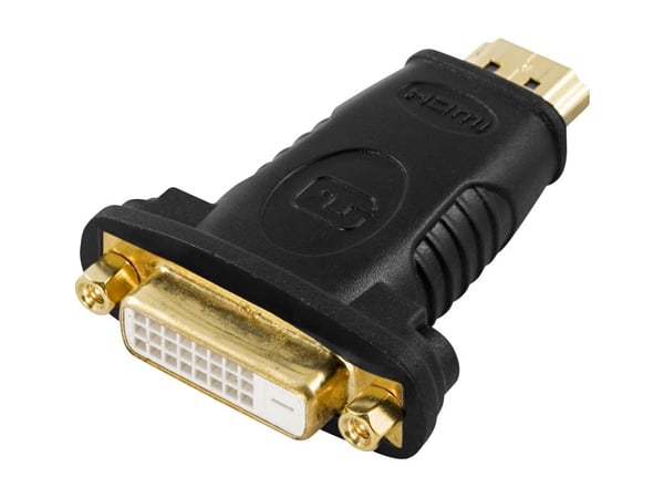DELTACO - Adapterkabel - DVI-D hann til HDMI hann - svart