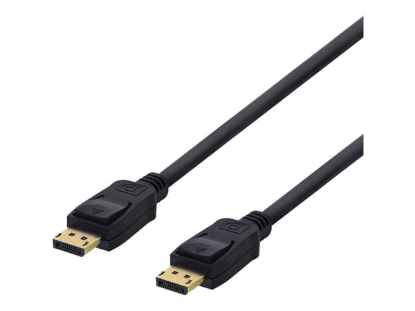 Deltaco Sertifioitu DisplayPort 1.2 -kaapeli, 1 m, musta, 1 m, DisplayPort, DisplayPort, Uros, Uros, 3840 x 2160 pikseliä