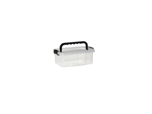 Plast team förvaringsbox UNO BOX 11,5 liter transparent PP med lock svarta (12340800) 1 st