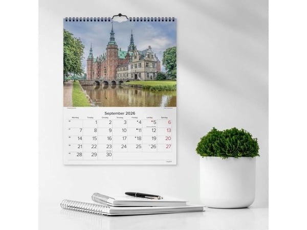 Vægkalender Danske slotte 2026