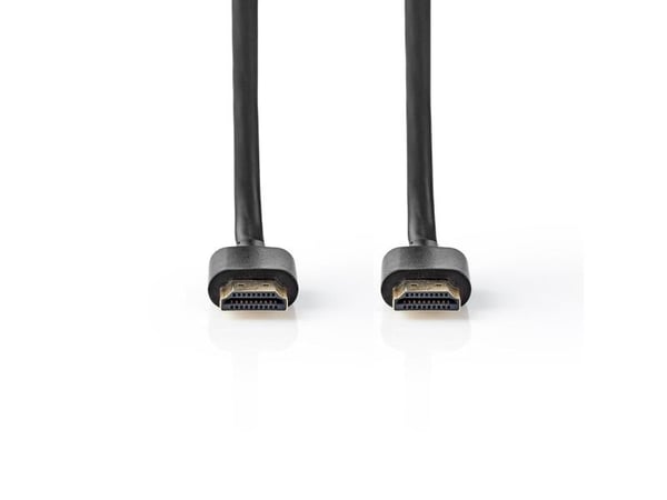 Nedis - HDMI-kabel med Ethernet - HDMI hann til HDMI hann - 1.5 m - svart - rund, 1080p-støtte