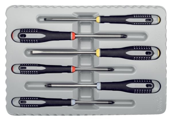 Bahco ERGO™ 6-osainen ruuvimeisselisarja - PH1/2, PZ1/2, SL 4.0/5.5 (BE-9884)