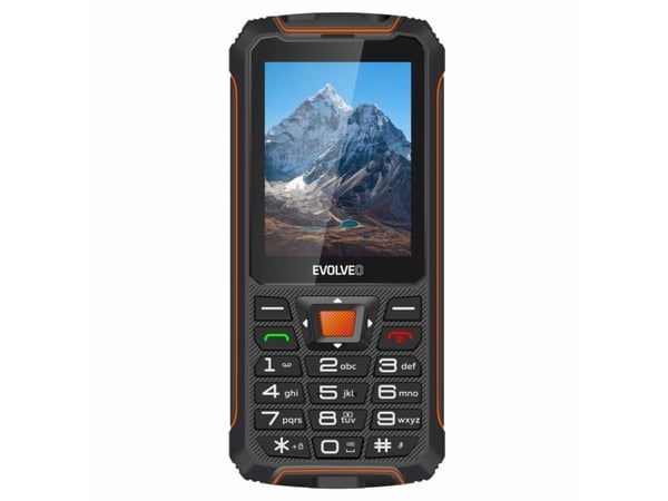 Evolveo StrongPhone SPZ6OG, Perusmalli, Kaksois-SIM, 7,11 cm (2.8"), 2 MP, 4000 mAh, musta, Oranssi