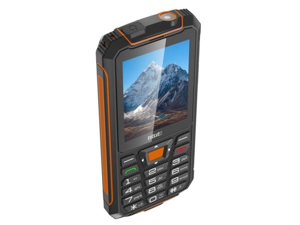 Evolveo StrongPhone SPZ6OG, Perusmalli, Kaksois-SIM, 7,11 cm (2.8"), 2 MP, 4000 mAh, musta, Oranssi
