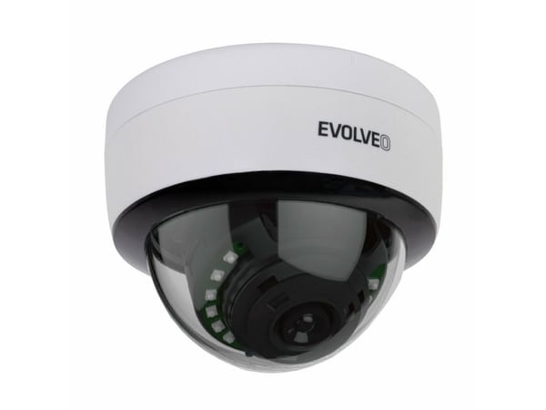 Evolveo Detective POE8, IP-sikkerhetskamera, Utendørs, Koblet med ledninger (ikke trådløs), Tak, Sort, Hvit, Kuppel