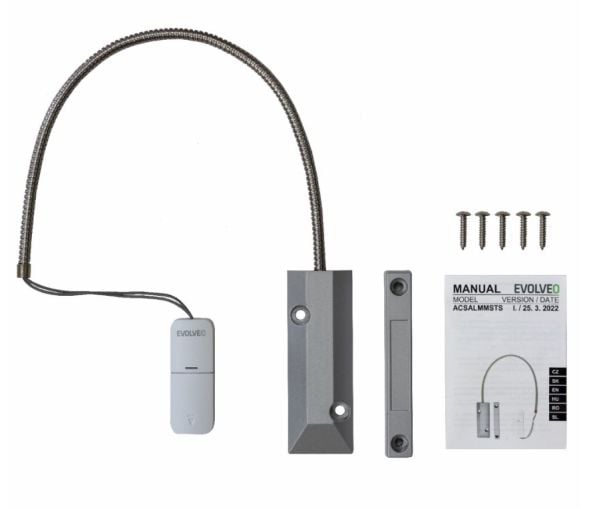 Evolveo Alarmex Pro ACSALMMSTS, Ledning & Trådløs, Wi-Fi, Hvit, 433 MHz, 80 m, Dør/vindu