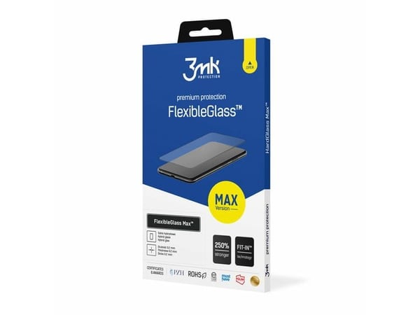 3MK 3MK FlexibleGlass Max Xiaomi Redmi Note 12s svart/svart, Hybridglass med forsterkede kanter