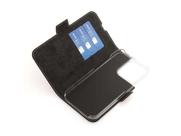 Wave BookCase beskyttelsesdeksel, MagSafe-kompatibel, iPhone 15 Pro, Rose gull