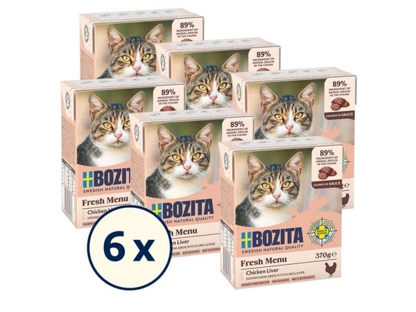 Bozita 9117178, Voksen, Alle hunderaser, Kyllinglever, 370 g