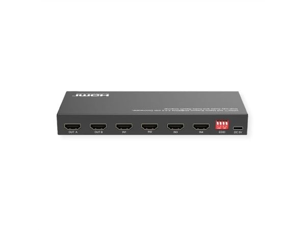 VALUE HDMI Matrix, 4x2, 4K60Hz, med fjernkontroll