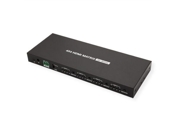 VALUE 14.99.3593, AV-matrisevelger, 18 Gbit/s, 4096 x 2160 piksler, 1.4/2.2, LPCM, DTS-HD, Dolby Atmos, Dolby TrueHD