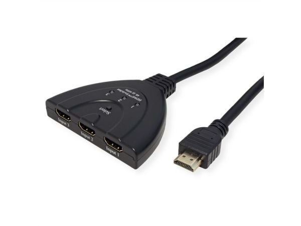 VALUE HDMI-kytkin, 3x1, 4K60Hz