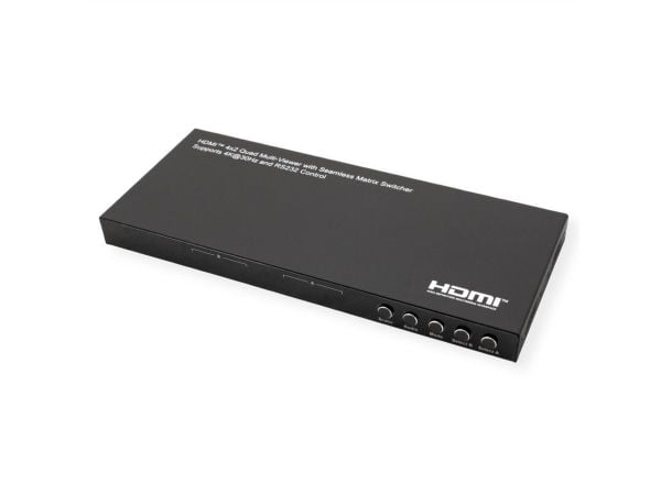 VALUE HDMI Matrix, 4x2, 4K30Hz, QUAD Multi-Viewer, sømløs svitsj