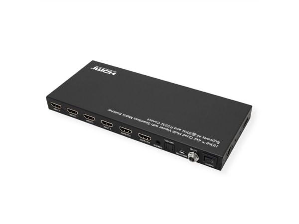 VALUE HDMI Matrix, 4x2, 4K30Hz, QUAD Multi-Viewer, sømløs svitsj