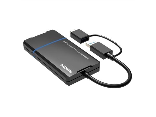 VALUE 12.99.3206, Langallinen, USB 3.2 Gen 1 (3.1 Gen 1) Type-A + Type-C, musta, 60 Hz, 3840 x 2160 pikseliä, 0,15 m