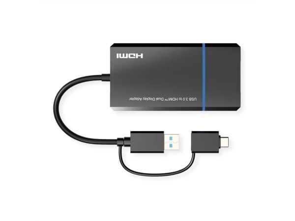 VALUE 12.99.3206, Langallinen, USB 3.2 Gen 1 (3.1 Gen 1) Type-A + Type-C, musta, 60 Hz, 3840 x 2160 pikseliä, 0,15 m