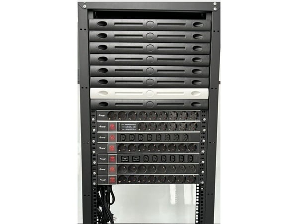 Equip 333319, 1U, Horisontal, Aluminium, Sort, 6 AC-utganger, C19 kopling