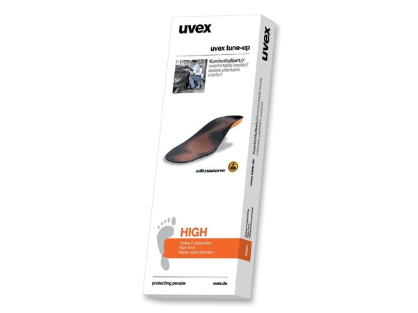 Uvex 95283, Voksen, ESD-innleggssåle, Sort, Oransje, Hånd vask, Hengende boks