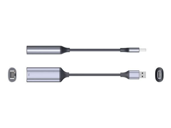 VALUE 12.99.1127, USB Type-A, RJ-45, Svart, Sølv, 5 Gbit/s, 27 mm, 77 mm
