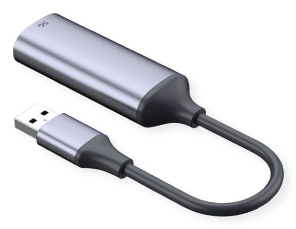 VALUE 12.99.1127, USB Type-A, RJ-45, Svart, Sølv, 5 Gbit/s, 27 mm, 77 mm