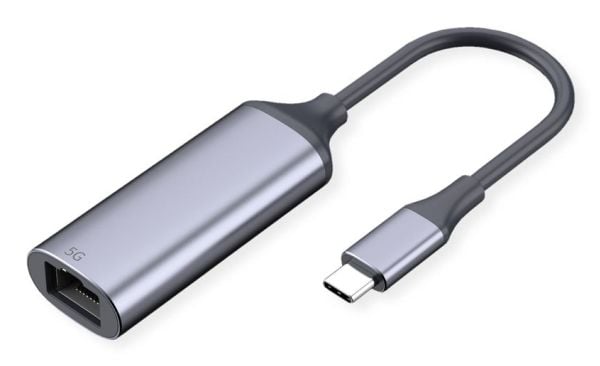 VALUE 12.99.1128, USB Type-C, RJ-45, Sort, Sølv, 5 Gbit/s, 27 mm, 77 mm