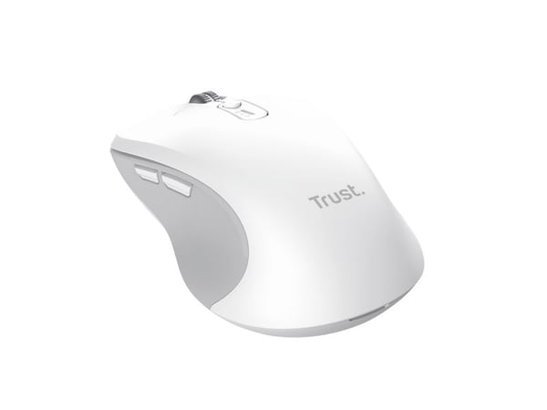 Trust 25674, Molempikätinen, Bluetooth, 3200 DPI, Valkoinen
