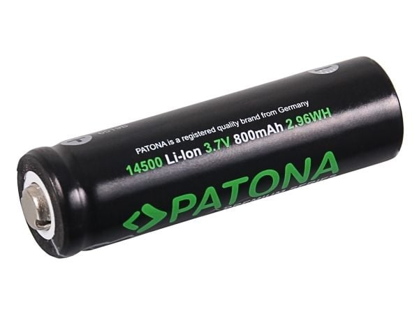PATONA 6519, Ladattava akku, ICR14500, litium-ioni (Li-Ion), 3,7 V, 1 kpl, 800 mAh