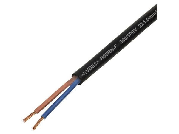 TRU COMPONENTS TC-13389172 Gummikaapeli H05RN-F 2 x 1 mm² Lajittelu 100 m