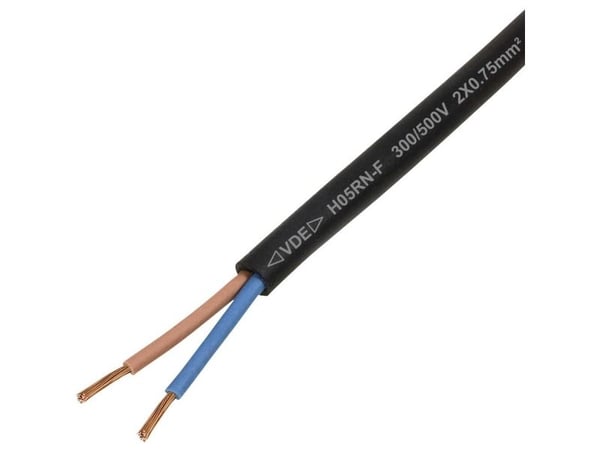 TRU COMPONENTS TC-13389160 Gummikaapeli H05RN-F 2 x 0,75 mm² Lajittelu 100 m