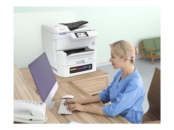 Epson WorkForce Pro EM-C8100RDWF - Multifunksjonsskriver - farge - ink-jet - A3 (medie) - opp til 22 spm (kopiering) - opp til 25 spm (trykking) - ...