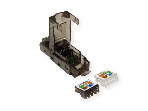 VALUE 26.99.0370, RJ-45, Sort, Hankjønn, Cat6e, U/UTP (UTP), 23/26