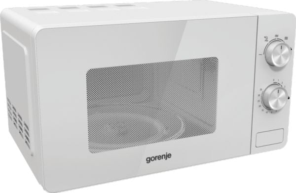 Gorenje 738193, Benkeplate, Solo mikrobølge ovn, 20 l, 800 W, Rotasjon, Hvit