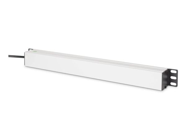 DIGITUS - Flerkoplingslist (kan monteres i rack) - aluminum profile and fuse - AC 250 V - 2500 Wh - inngang: IEC C14 - utgangskontakter: 9 (power C...