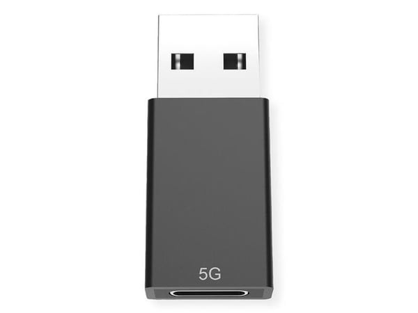 ROLINE 12.03.2998, USB-A, USB-C, musta, ruostumaton teräs