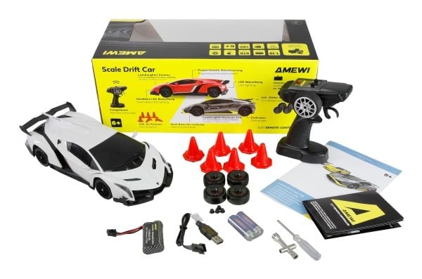 Amewi RC Drift Lizenz Lamborghini Veneno valkoinen
