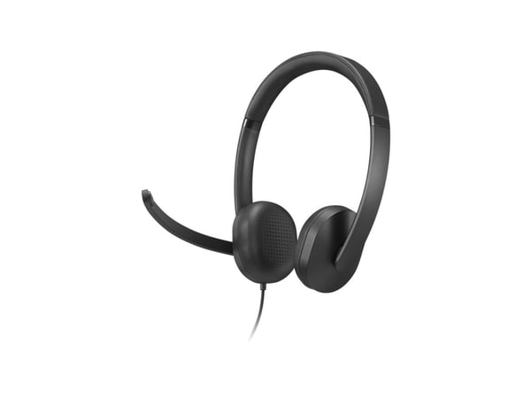 Lenovo 5000 - Hodesett - on-ear - kablet - USB-C - svart - Certified for Microsoft Teams